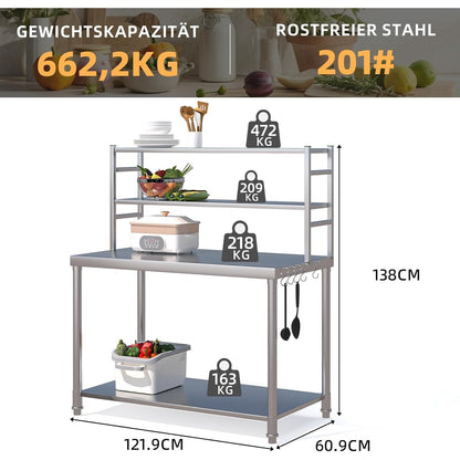 YODOLLA  Stainless Steel Kitchen Work Table