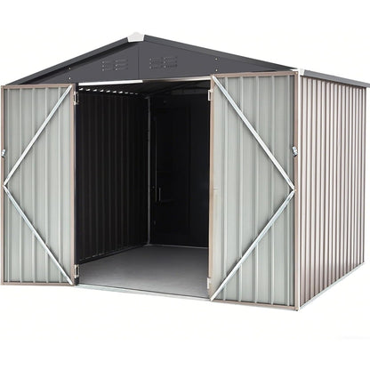 YODOLLA Outdoor Storage Shed, Bike Tool Garden Metal Sheds With Lockable Door