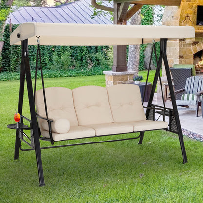 YODOLLA Garden Swing Chair, Swing Chairs Thick Padded Seat with Adjustable Tilting Canopy