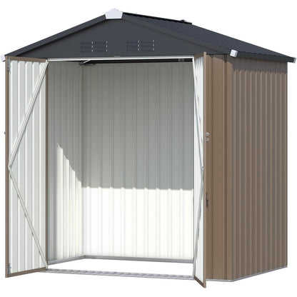 YODOLLA Outdoor Storage Shed, Bike Tool Garden Metal Sheds With Lockable Door