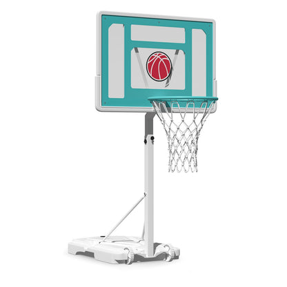 YODOLLA Portable Basketball Hoop Poolside Basketball Hoop 81cm x 58cm, 0.95m-1.25m