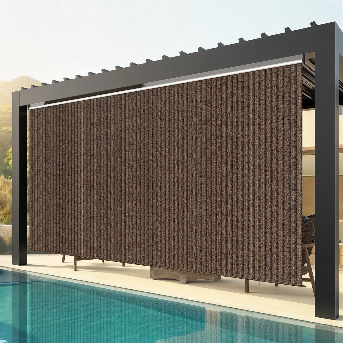 YODOLLA 10'(W) x10'(H) Roller Shade Sun Shade Cover Canopy with 99% UV Protection
