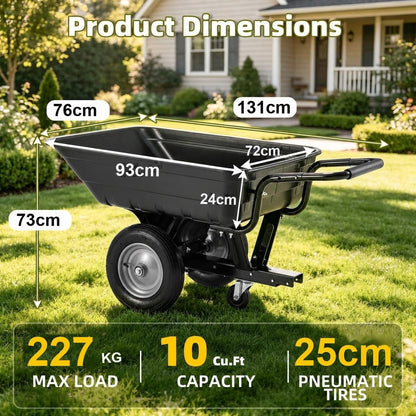 YODOLLA 2-in-1 Garden Trolley Cart, Wheelbarrow Cart 226kg Capacity