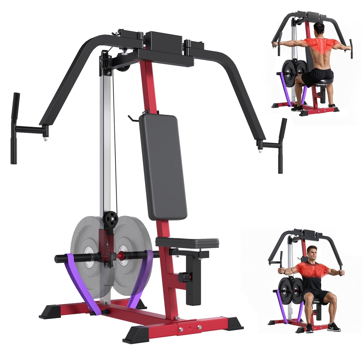 YODOLLA Chest Fly Machine PEC Deck Fly and Reverse Delt Machine 450lbs Adjustable Upper Body Workout Equipment
