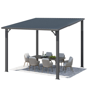 YODOLLA 3x3m Aluminium Lean-to Gazebo