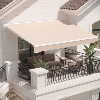 YODOLLA 2 × 2.5m Awnings for Patios Outdoor Garden Awning Canopy, Beige