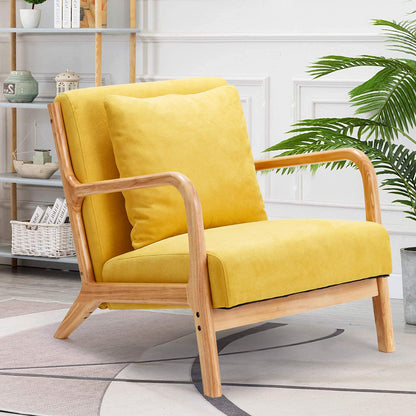 YODOLLA Mid-century Armchair, Tub Chair with Wood Frame