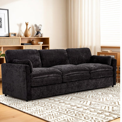 YODOLLA 3 Seater Sofas 226cm Settee Sofa couches with Double Thick Seat Cushion