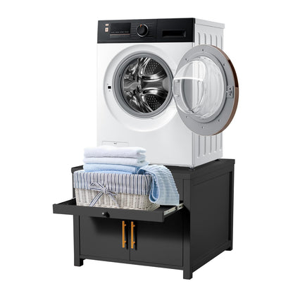 YODOLLA 74 × 74 × 58cm Laundry Pedestal, Washing Machine Stand Base with Drawer
