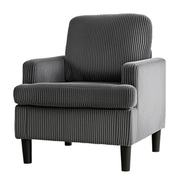 YODOLLA Armchair Grey Corduroy - Cosy Tub Accent Cuddle Chair
