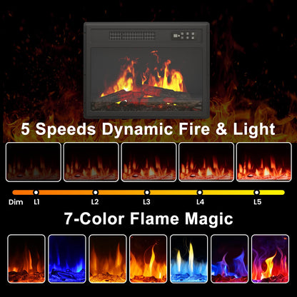 YODOLLA 58cm Electric Fireplace Insert