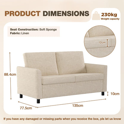 YODOLLA 2 Seater Sofa with Removable Sofa Covers, Morden Love Seat Comfy Couch