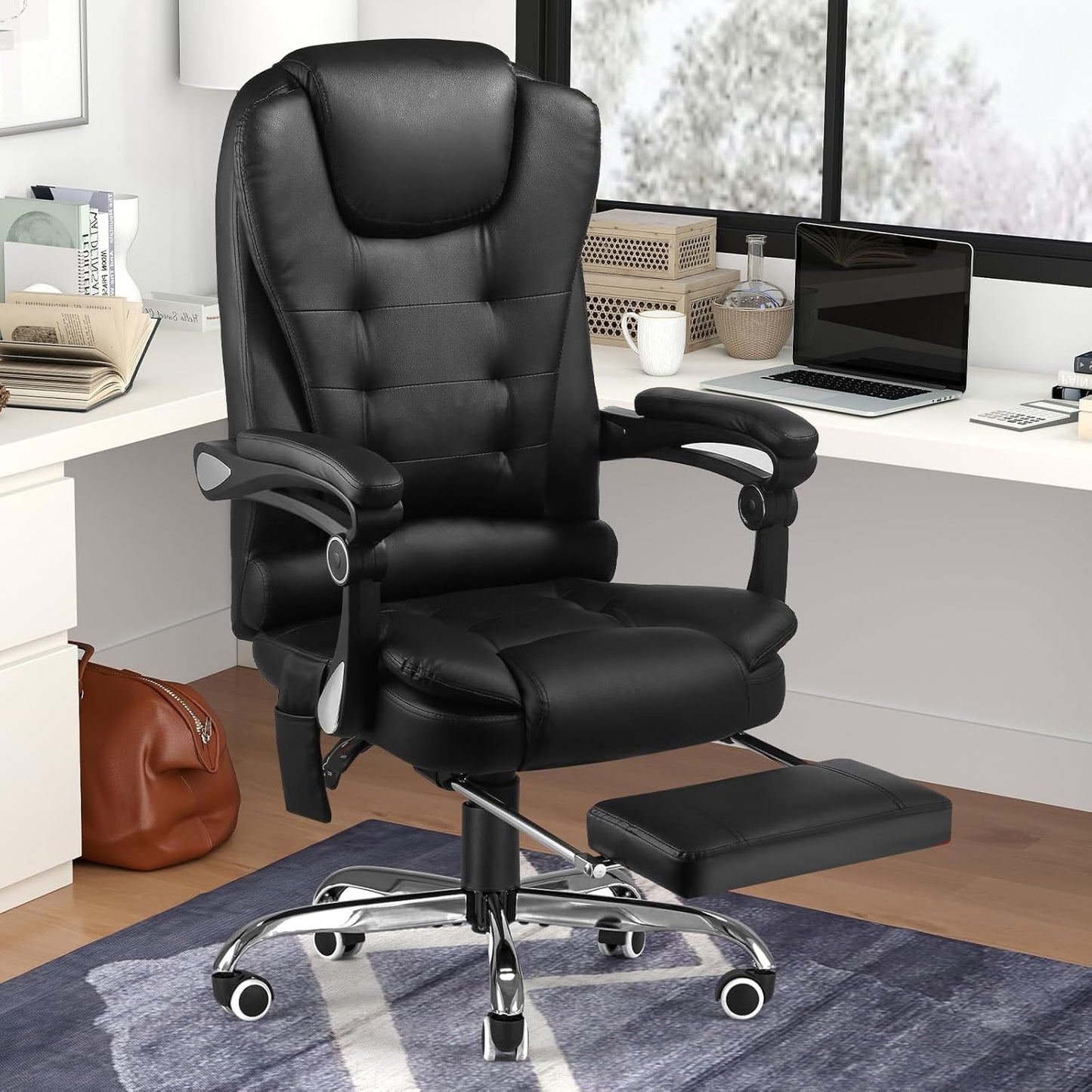 YODOLLA Office Chair with Footrest Desk Chairs For Home With Back Support