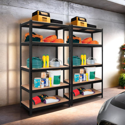 YODOLLA 5 Tier Heavy Duty Garage Shelving Unit 170cm Steel Storage Rack