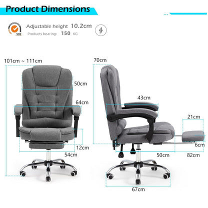 YODOLLA Office Chair with Footrest & Massage Function, Desk Chairs