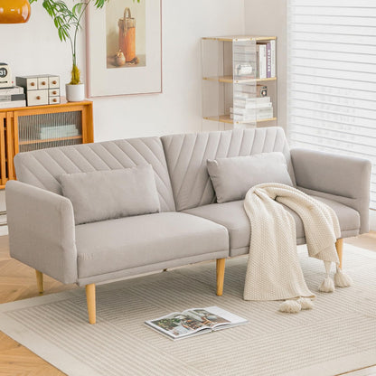 YODOLLA 2-3 SeaterSofa Bed Convertible Futon Sofa Beds, Grey