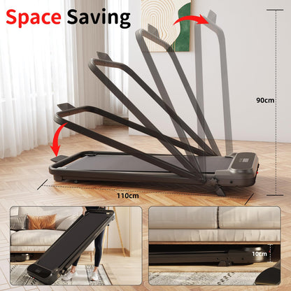 YODOLLA Walking Pad Foldable Treadmill with 8% Incline for Home & Office