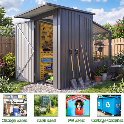 YODOLLA Outdoor Bird Aviary Cage, Steel Frame, Sloping Shed
