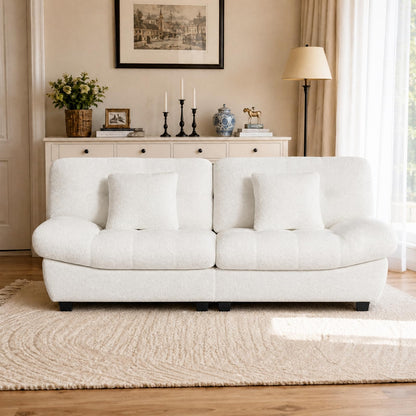 YODOLLA Armless 3-4 Seater Sofa 190cm, Thick Cushion Sofa