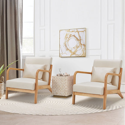 YODOLLA Mid-century Armchair, Tub Chair with Wood Frame
