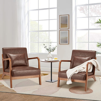 YODOLLA Mid-century Armchair, Tub Chair with Wood Frame