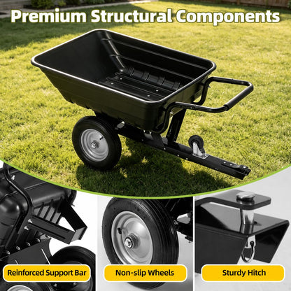 YODOLLA 2-in-1 Garden Trolley Cart, Wheelbarrow Cart 226kg Capacity
