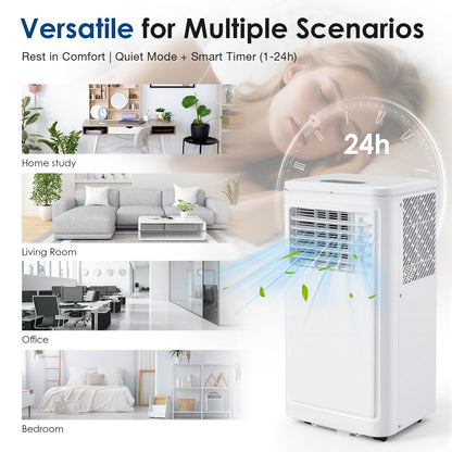YODOLLA 9000 BTU Portable Air Conditioner, 4-in-1 Mobile Air Conditioning Unit