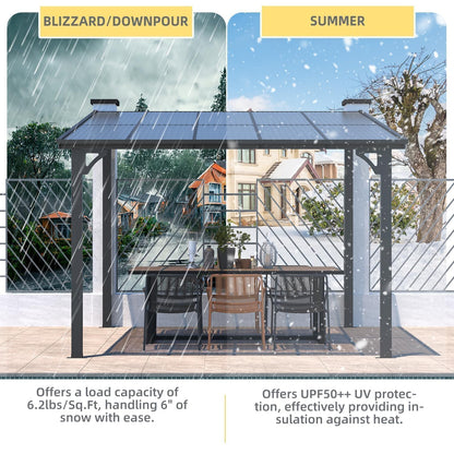 YODOLLA 3x3m Aluminium Lean-to Gazebo