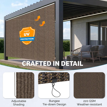 YODOLLA 10'(W) × 8'(H) Roller Shade Sun Shade Cover Canopy with 99% UV Protection