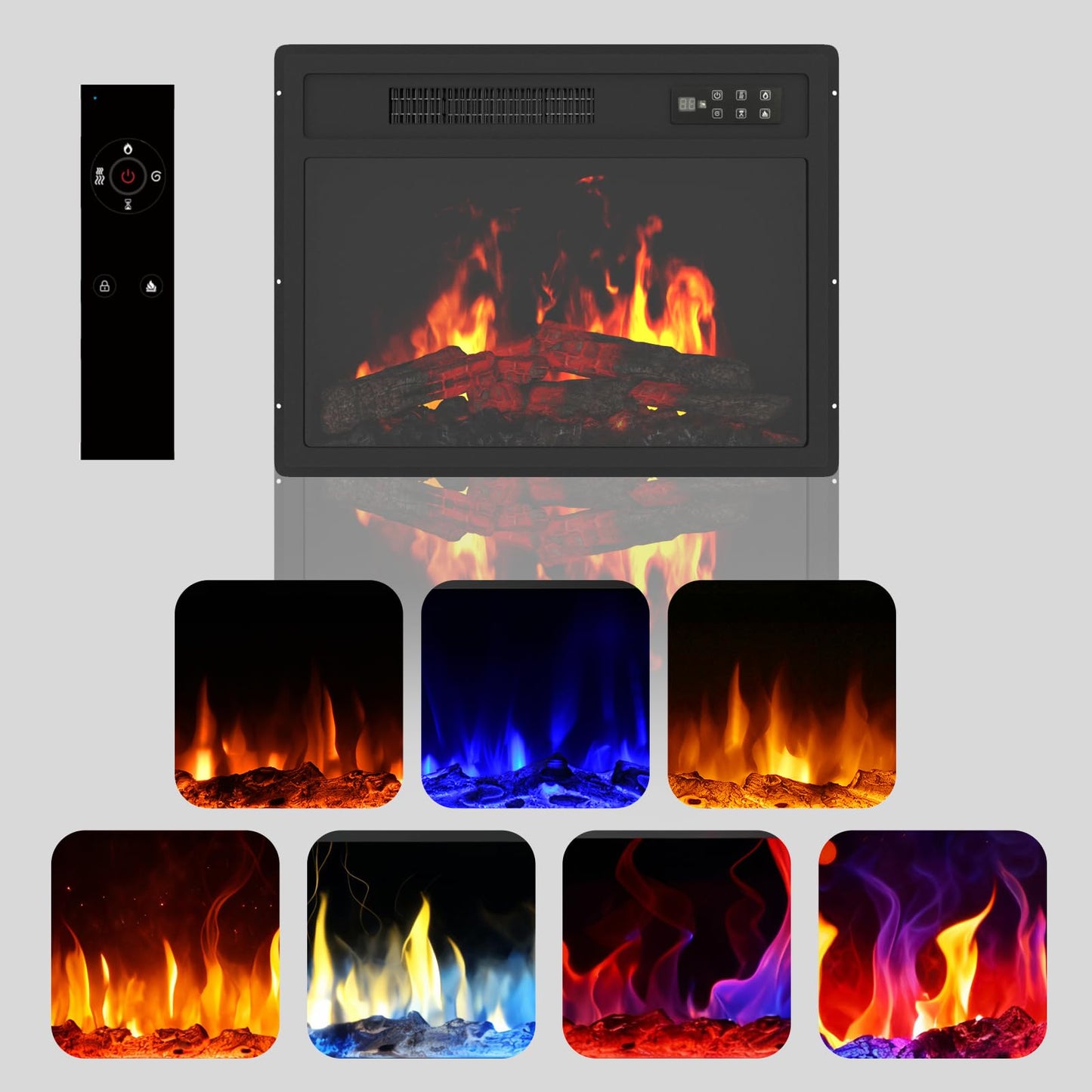 YODOLLA 58cm Electric Fireplace Insert