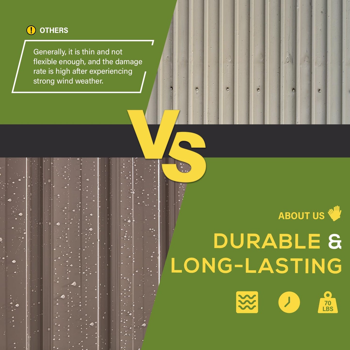 YODOLLA 5x3ft Metal Garden Shed Lockable Door Outdoor Storage Shed with Floor