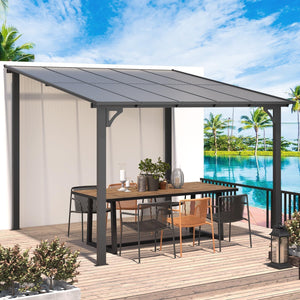 YODOLLA 3x3m Aluminium Lean-to Gazebo