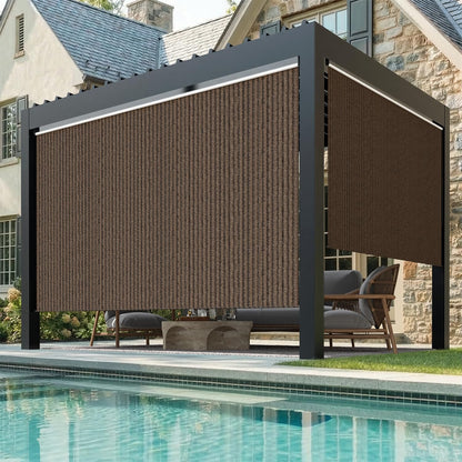 YODOLLA 12'(W) x10'(H) Roller Shade Sun Shade Cover Canopy with 99% UV Protection