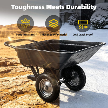 YODOLLA 2-in-1 Garden Trolley Cart, Wheelbarrow Cart 226kg Capacity