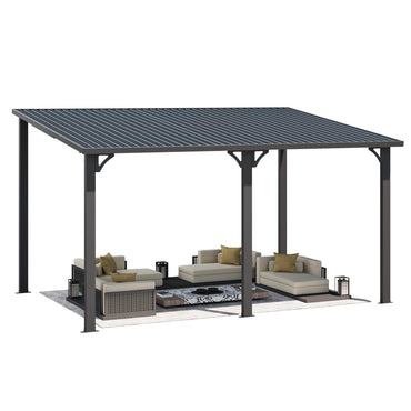 YODOLLA 3x4.2m Aluminium Lean-to Gazebo