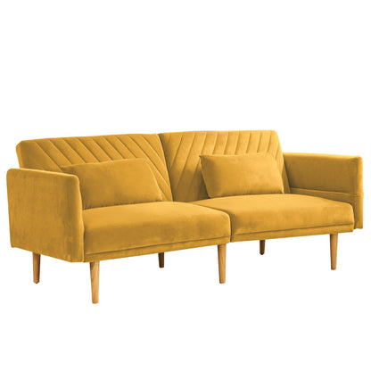 YODOLLA 2-3 SeaterSofa Bed Convertible Futon Sofa Beds, Yellow