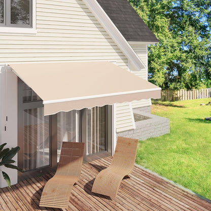 YODOLLA 2 × 2.5m Awnings for Patios Outdoor Garden Awning Canopy, Beige