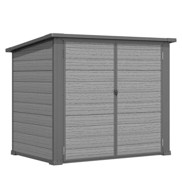YODOLLA Garden Storage Shed, Outdoor Wheelie Bin Store (2x120L Bins)