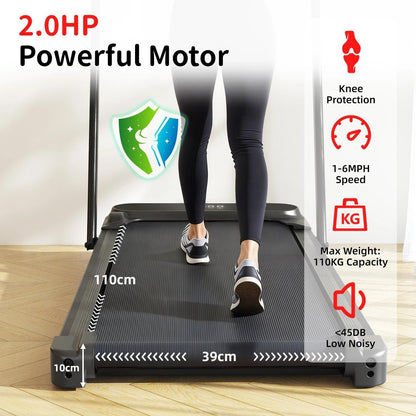 YODOLLA Walking Pad Foldable Treadmill with 8% Incline for Home & Office